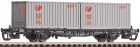37503 Roco Container wagon loaded with two 20’ SZD containers